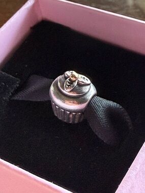 Authentic Pandora Retired Two Tone Cupcake Charm 790417